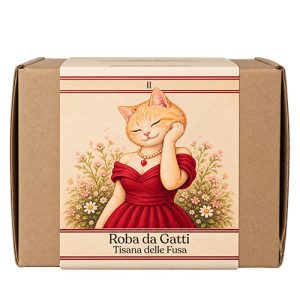 Infuso biologico con valeriana che, durante la preparazione, può incuriosire molti gatti e trasformare il momento della tisana in una piccola esperienza condivisa. Il gusto è aromatico e fresco, con le note balsamiche di rosmarino e menta piperita, la dolcezza del finocchio, la morbidezza della malva e il carattere più terroso della valeriana.